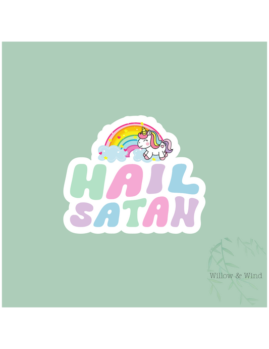 Hail Satan Gothic Witchy Sticker