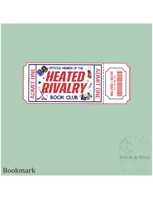 Heated Rivalry Ticket Bookmark