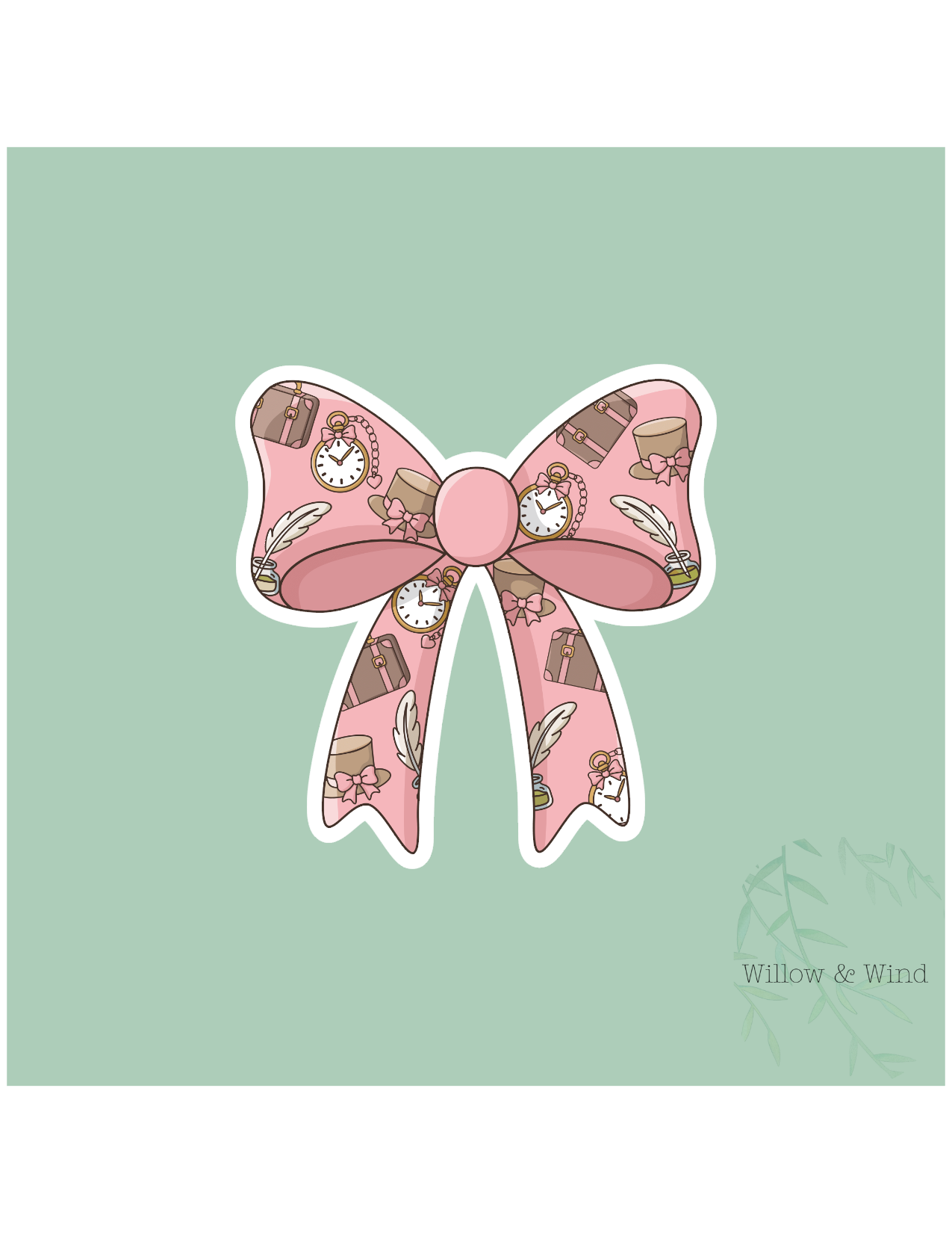 Historical Fiction Bow - Bookish Sticker
