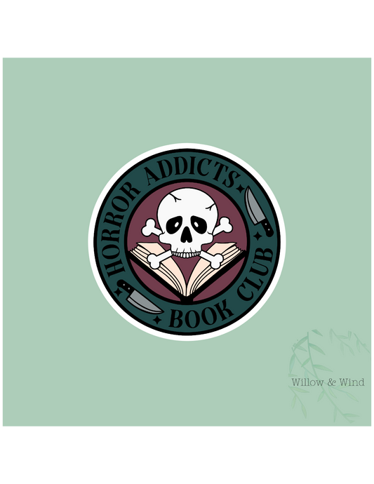 Horror Addicts Book Club - Bookish Sticker