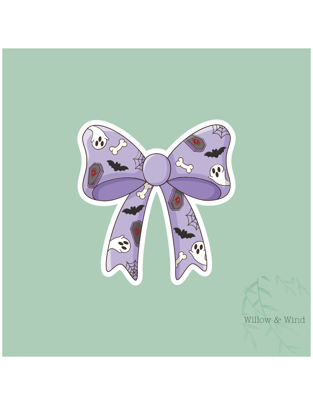 Horror Bow - Bookish Sticker