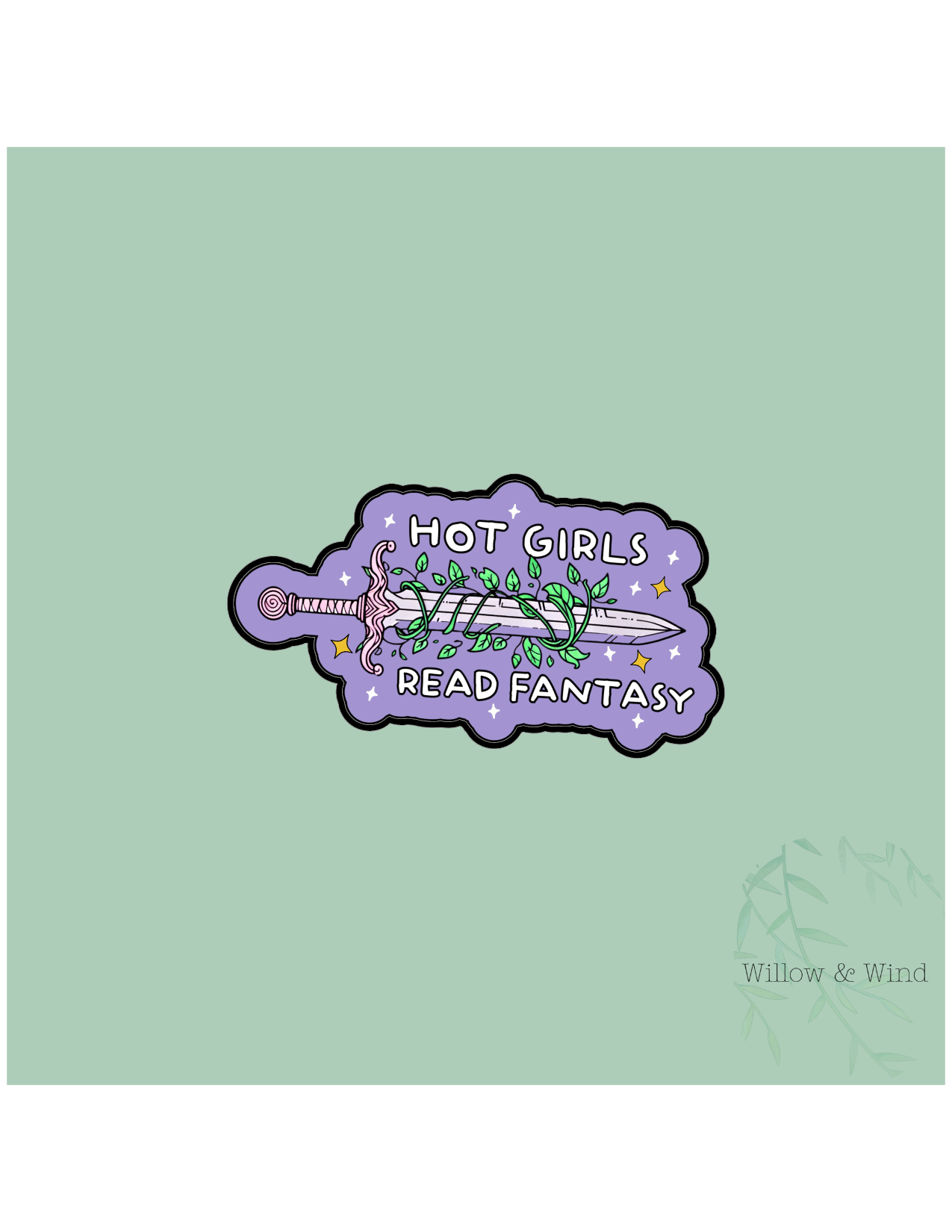 Hot Girls Read Fantasy - Bookish Sticker
