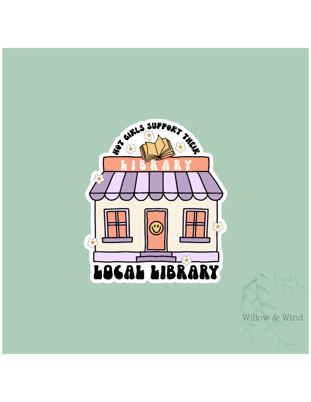 Hot Girls Support Libraries - Bookish Sticker