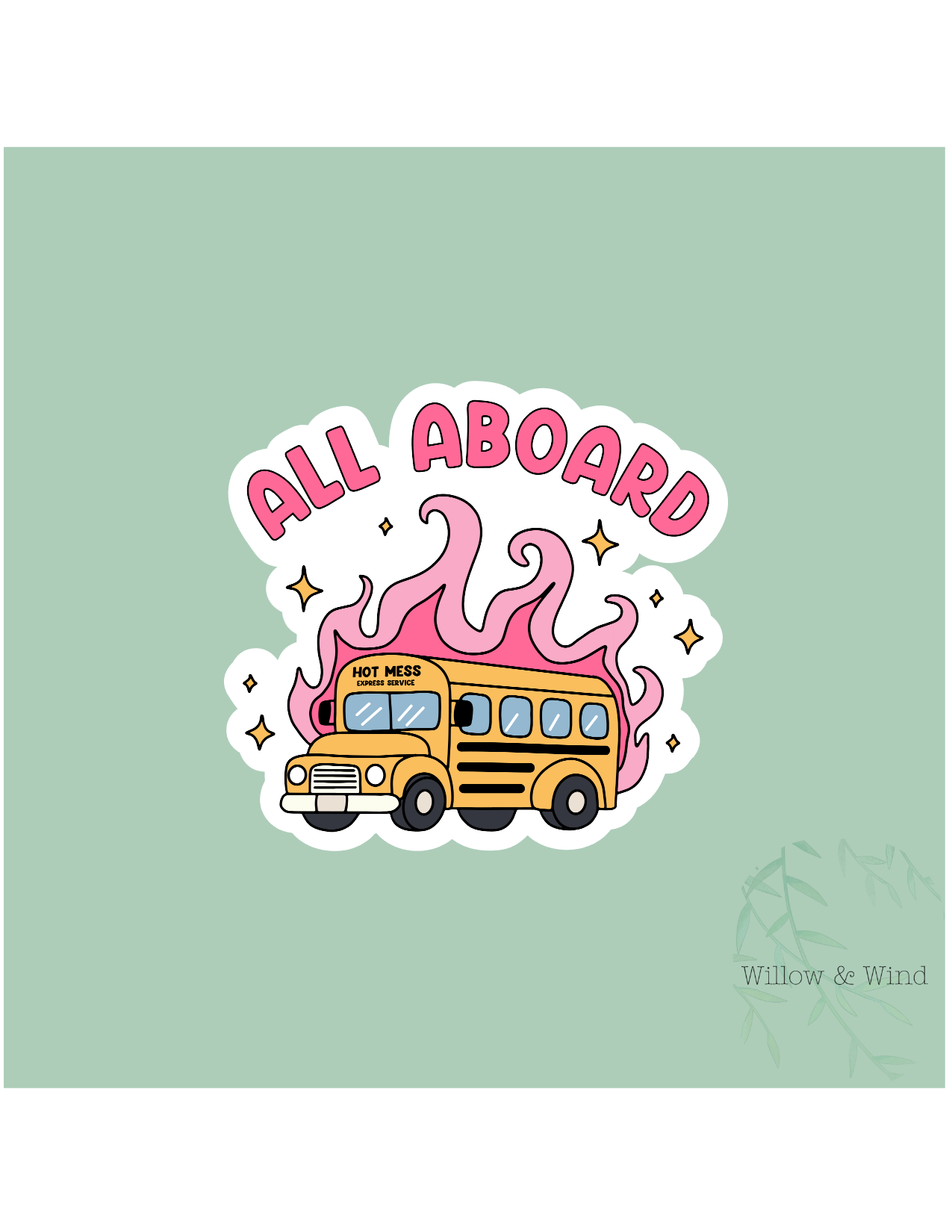 Hot Mess Express Sticker