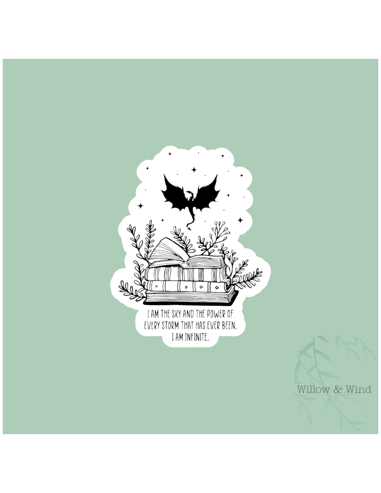 I Am The Sky & The Power - Fourth Wing Sticker