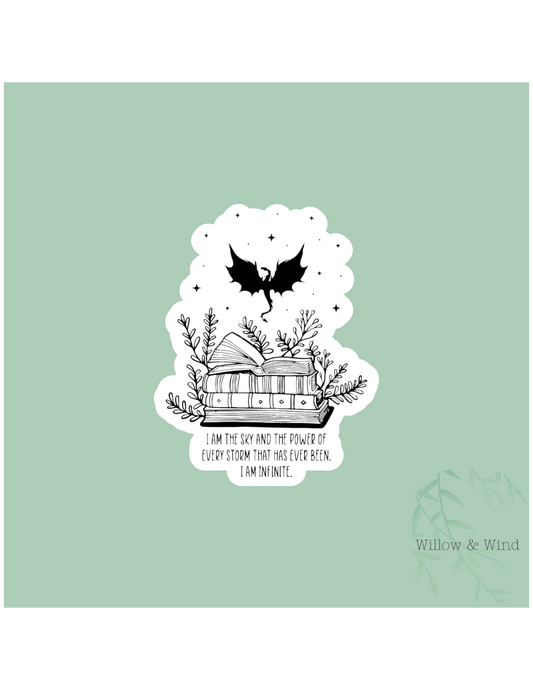 I Am The Sky & The Power - Fourth Wing Sticker