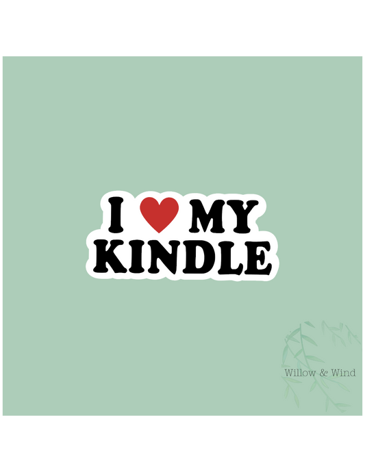 I Love My Kindle - Bookish Sticker