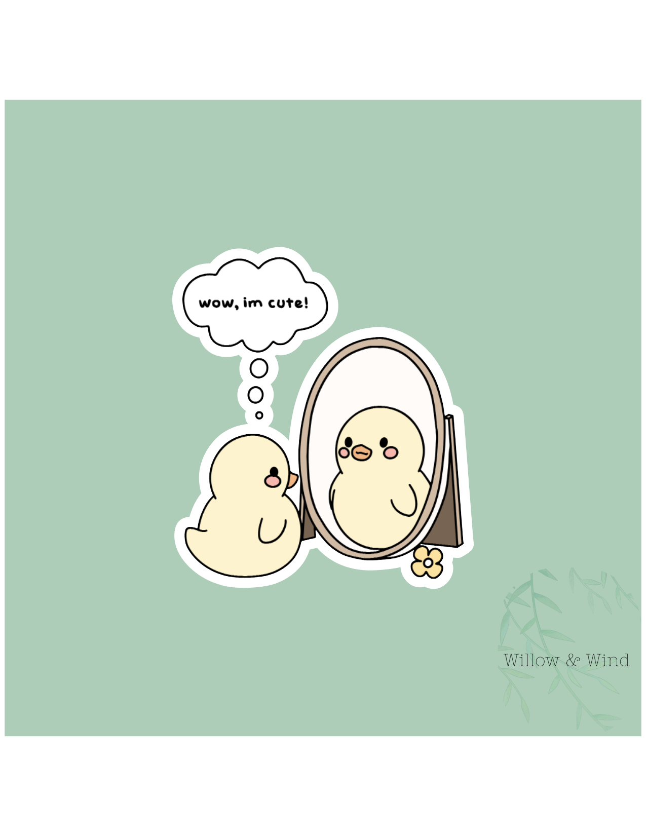 I'm Cute Duck Sticker