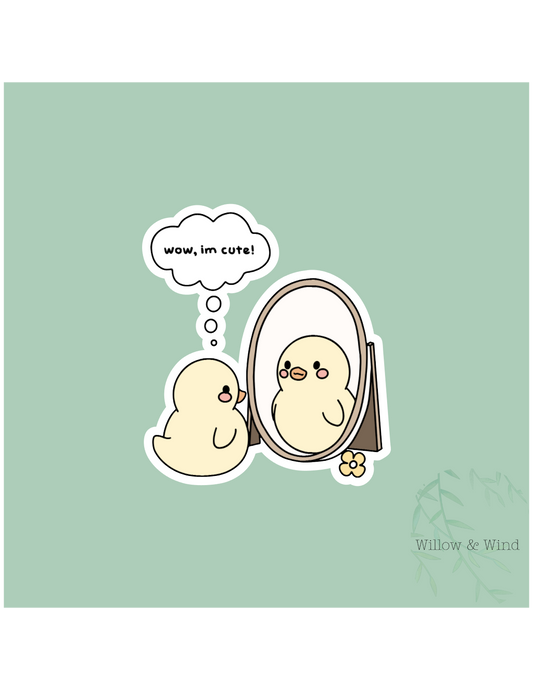 I'm Cute Duck Sticker