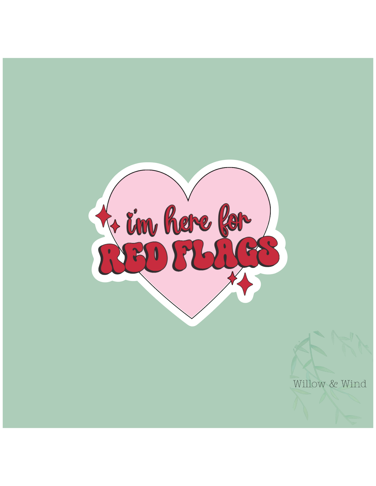 Red Flags - Bookish Sticker
