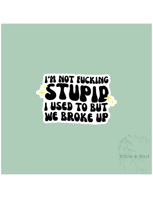 I'm Not Stupid Sticker
