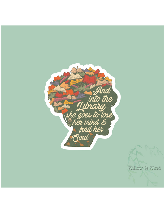 Into The Library - Bookish Sticker
