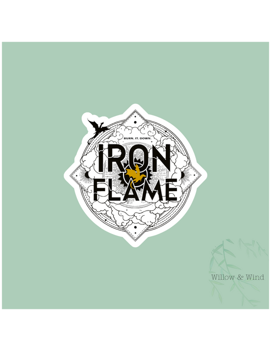 Iron Flame Logo - Fourth Wing Sticker