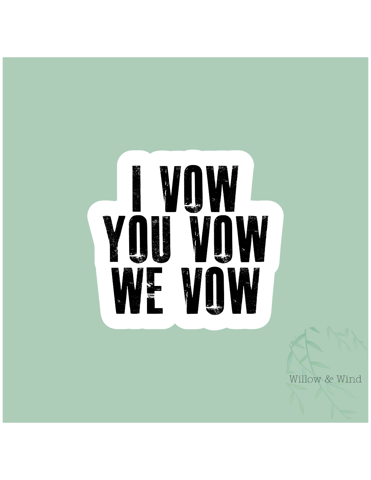 I Vow, You Vow, We Vow - Bookish Sticker