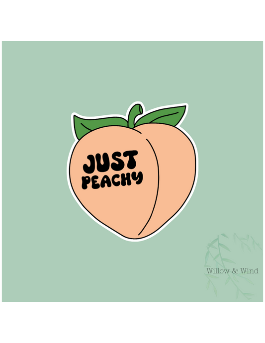 Just Peachy Sticker