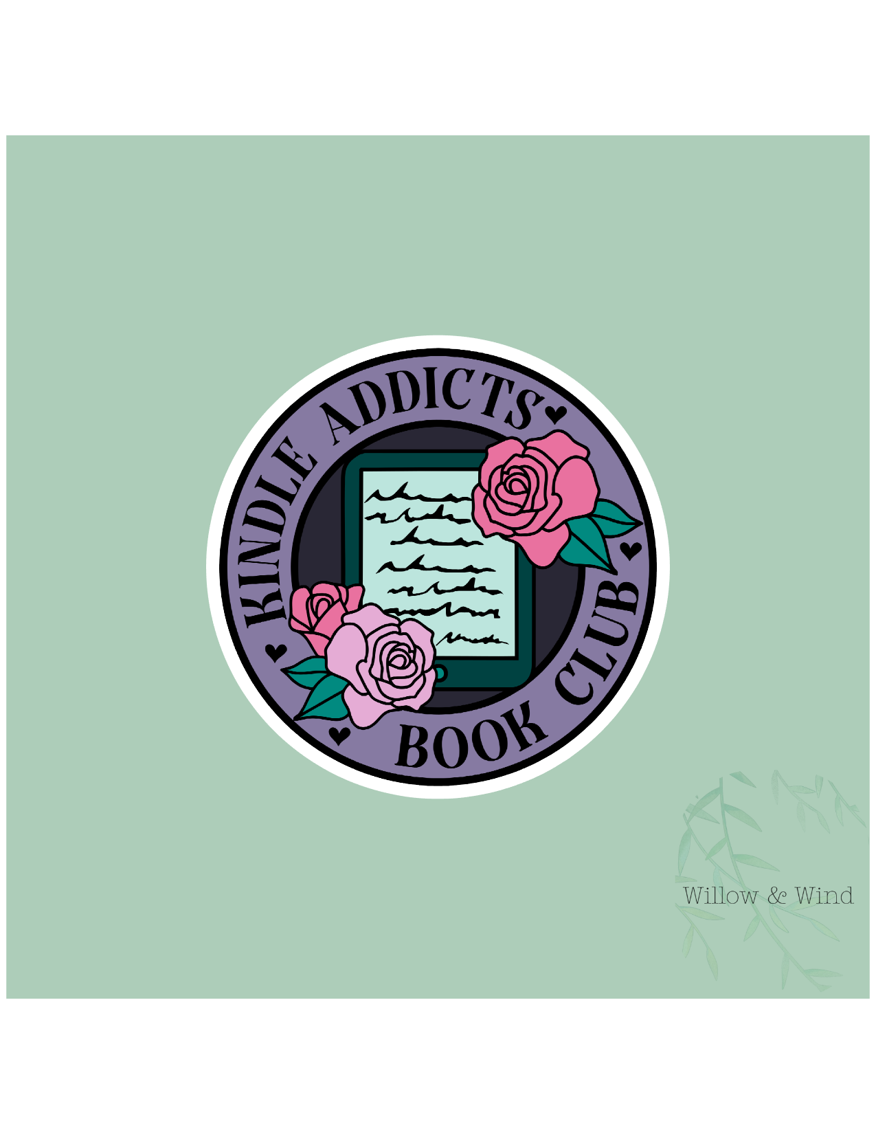 Kindle Addicts Book Club - Bookish Sticker