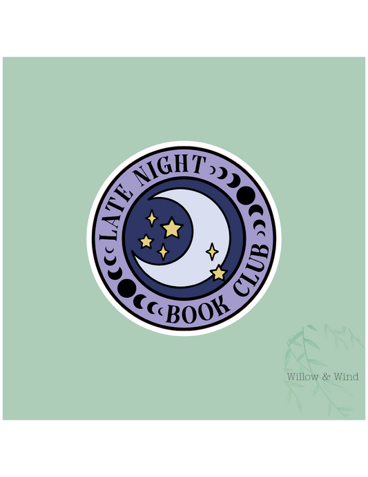 Late Night Book Club - Bookish Sticker