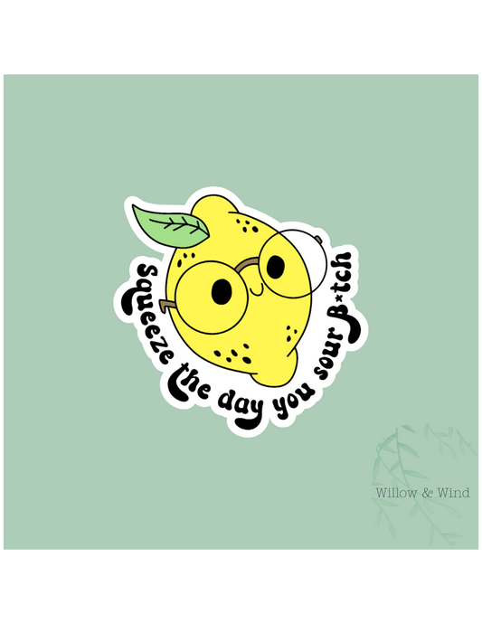 Squeeze The Day Sticker