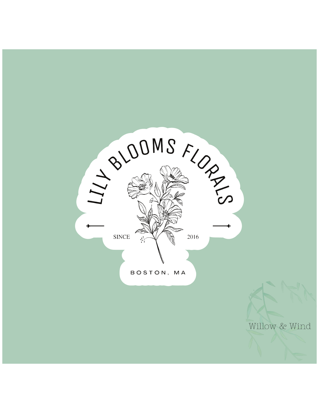 Lily Blooms Florals - Bookish Sticker
