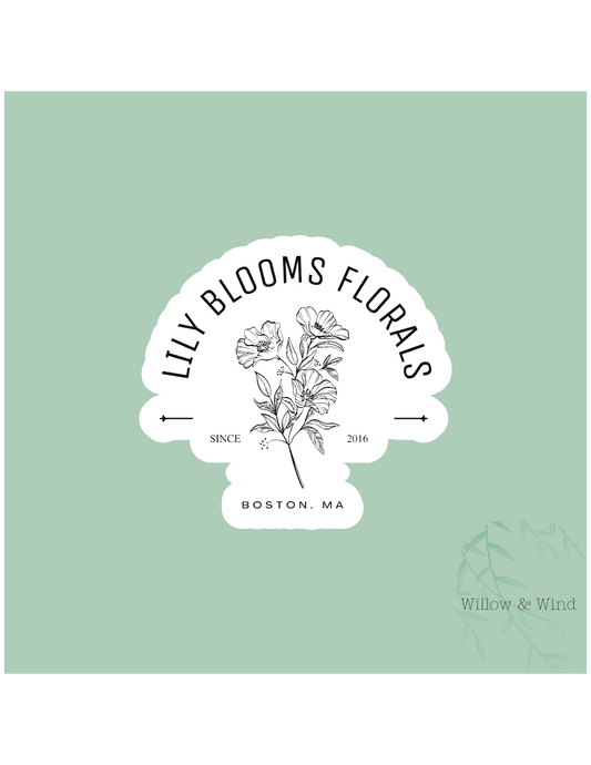 Lily Blooms Florals - Bookish Sticker