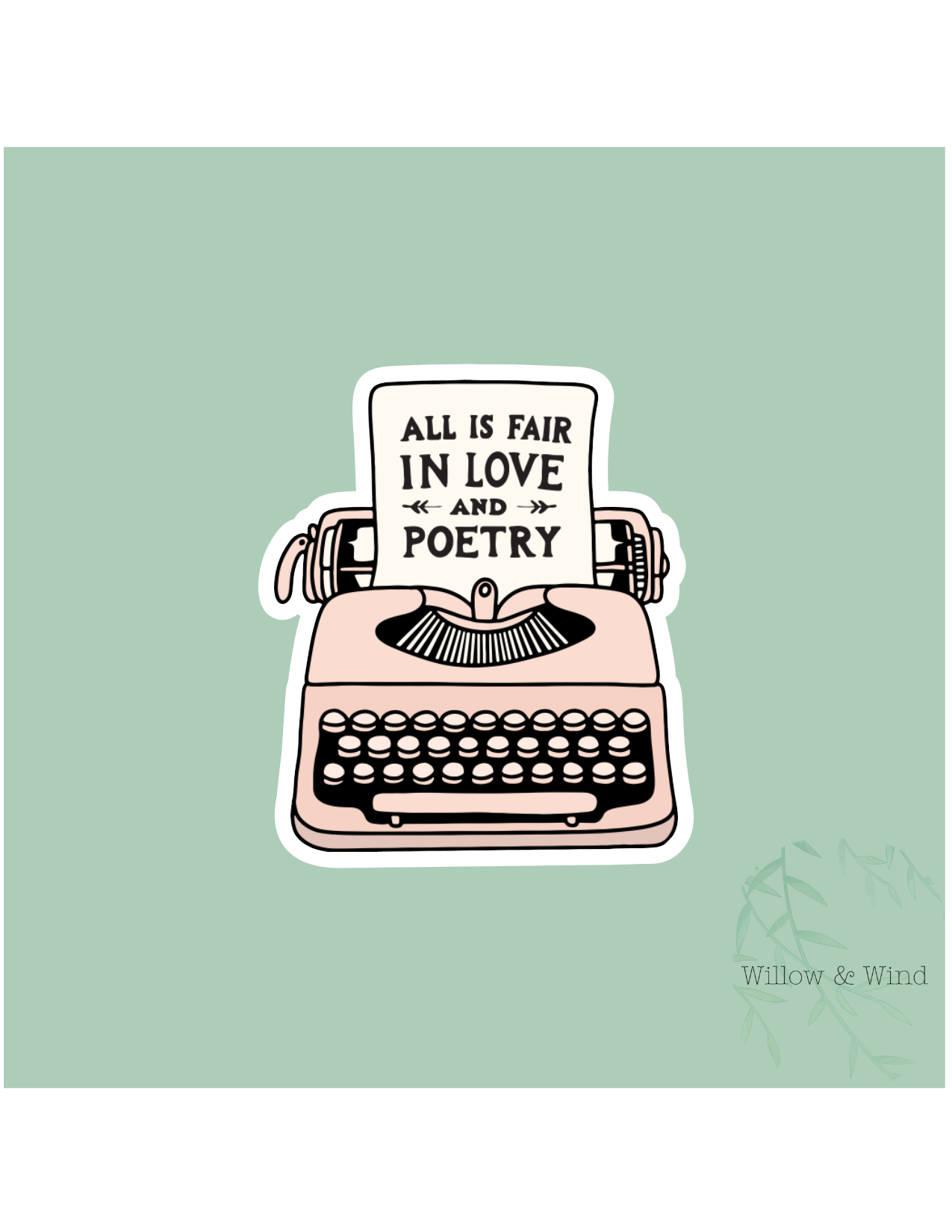 Love and Poetry Sticker