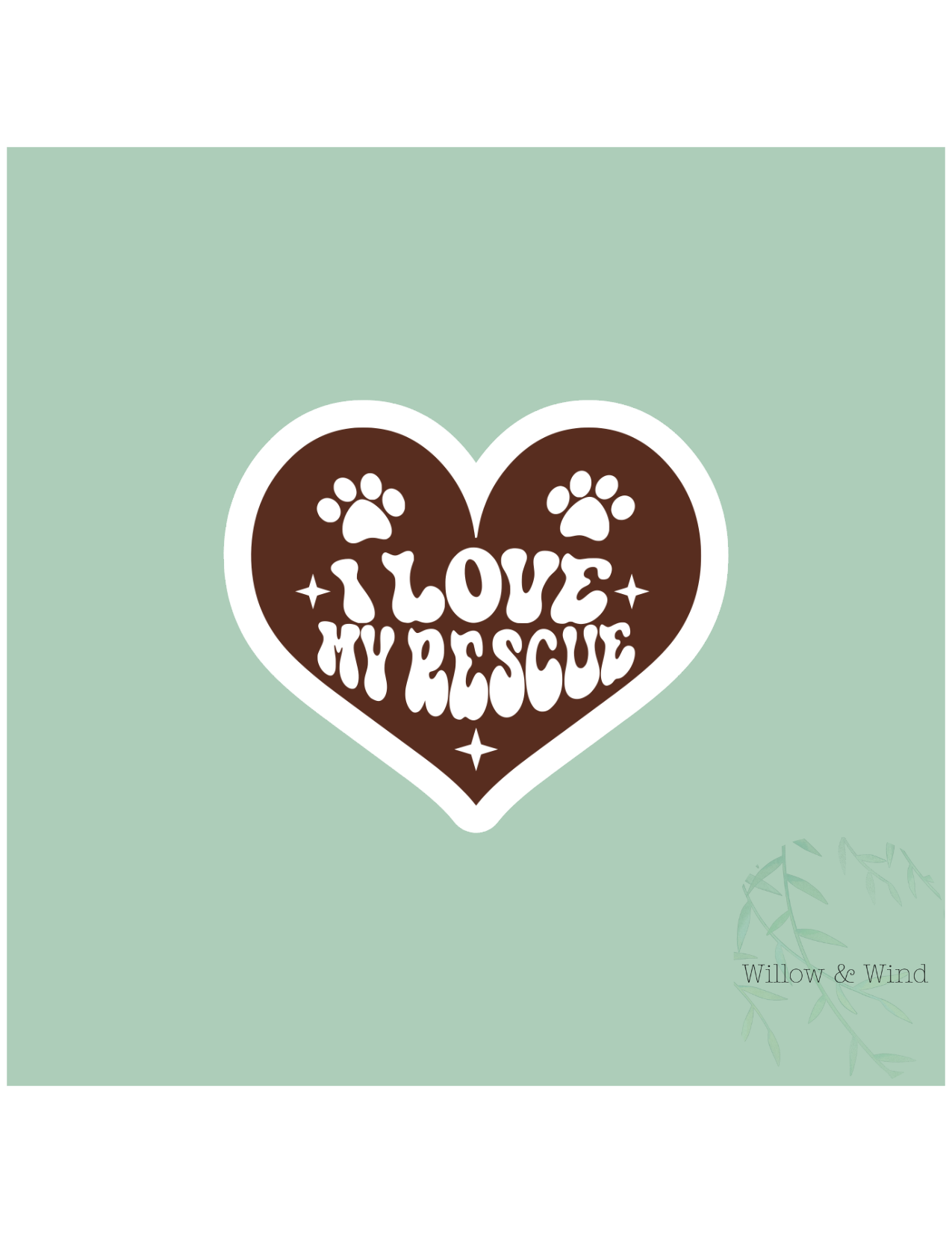 Love my Rescue Animal Sticker