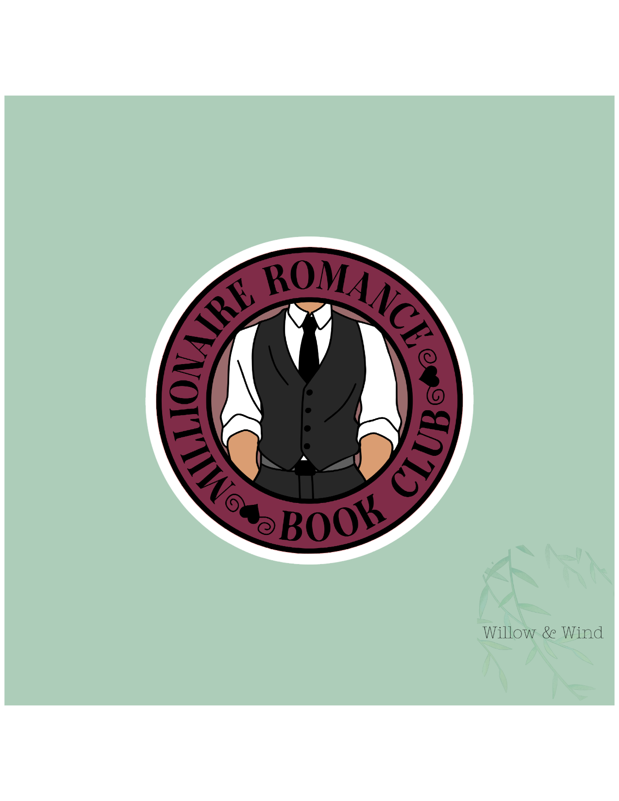 Millionaire Romance Book Club - Bookish Sticker