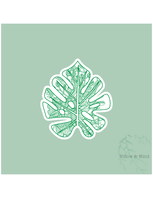 Monstera Leaf Sticker