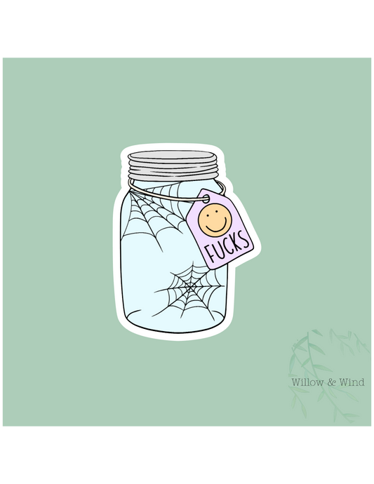 Jar of No Fucks Sticker