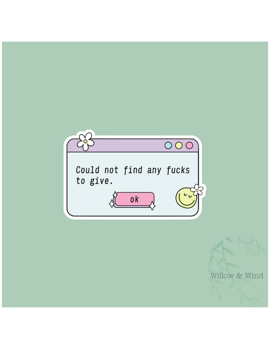 No Fucks Sticker