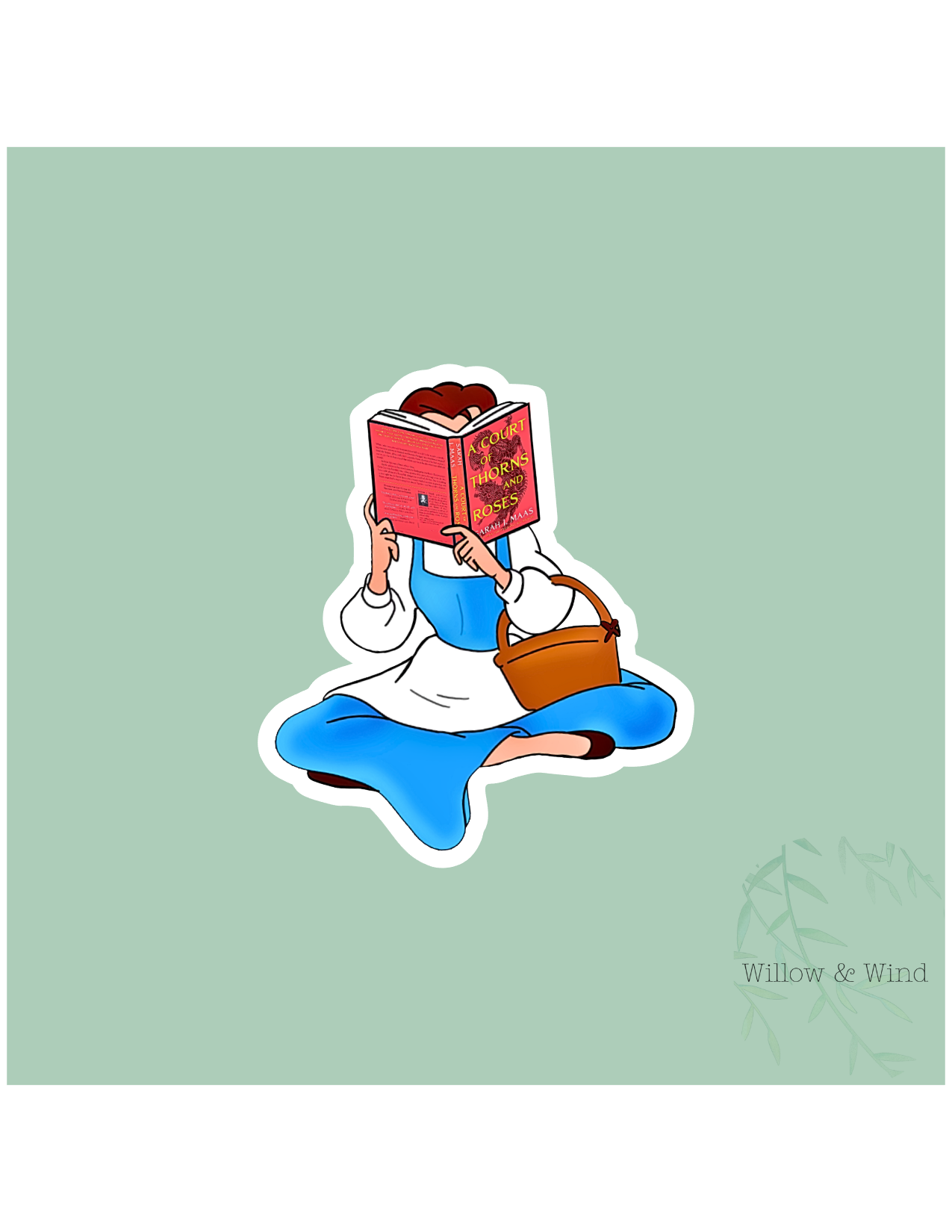 Princess Reading - A Court of Thorns and Roses Sticker