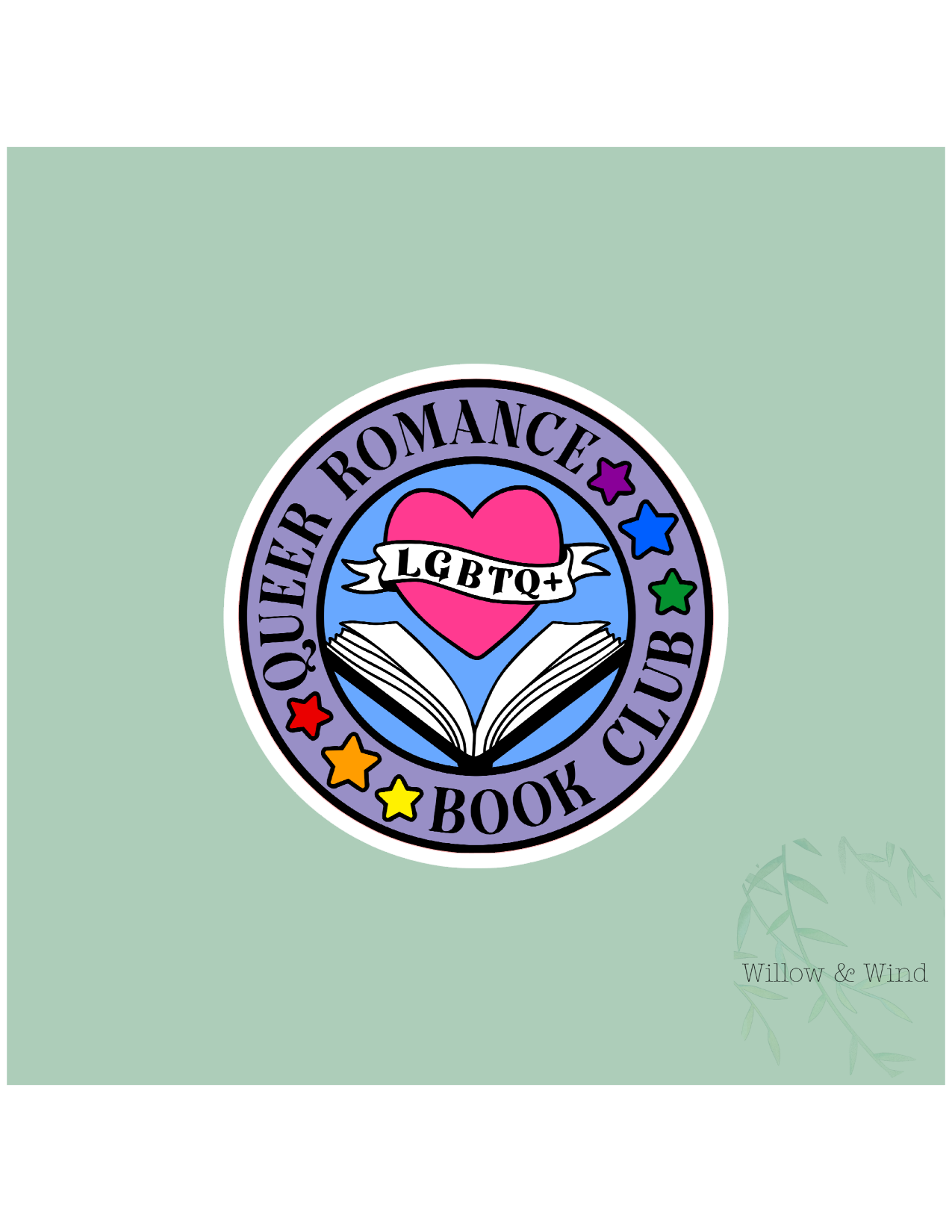 Queer Romance Book Club - Bookish Sticker
