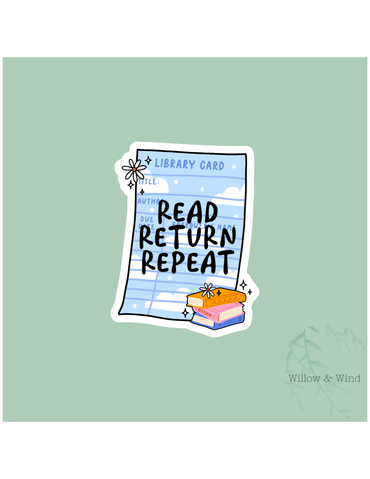 Read Return Repeat - Bookish Sticker