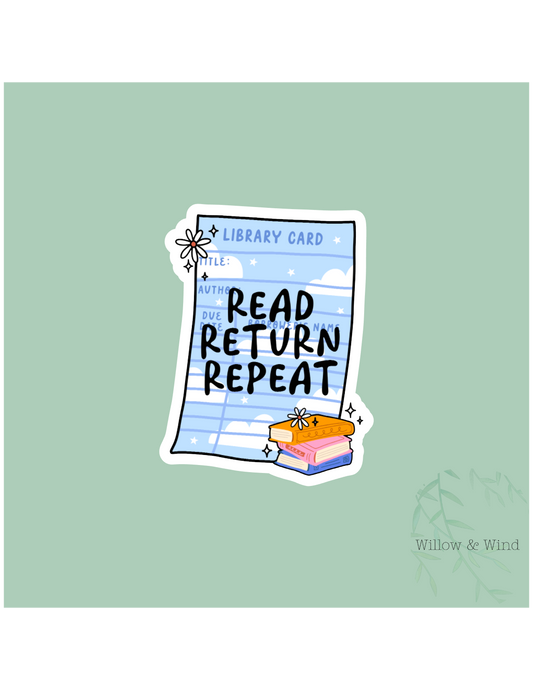 Read Return Repeat - Bookish Sticker