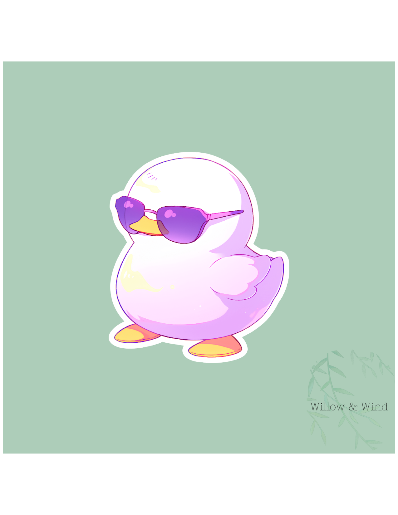 Retro Duck Sticker