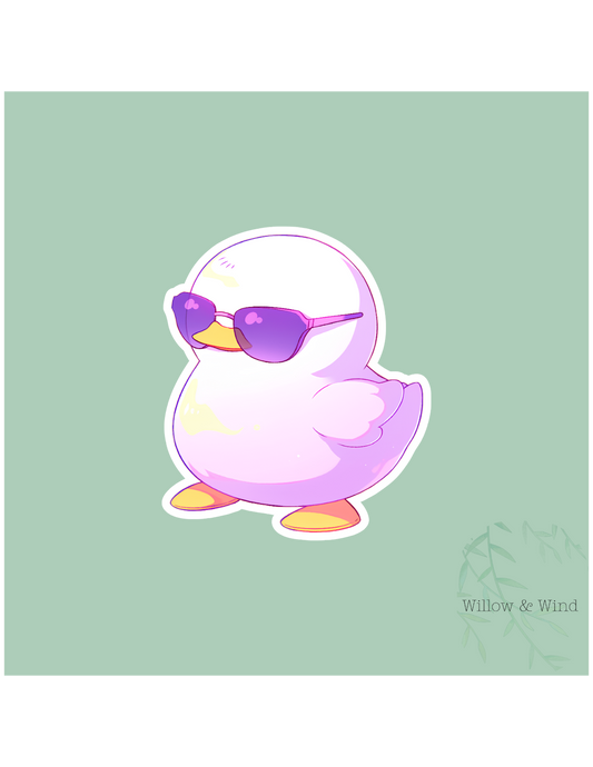 Retro Duck Sticker
