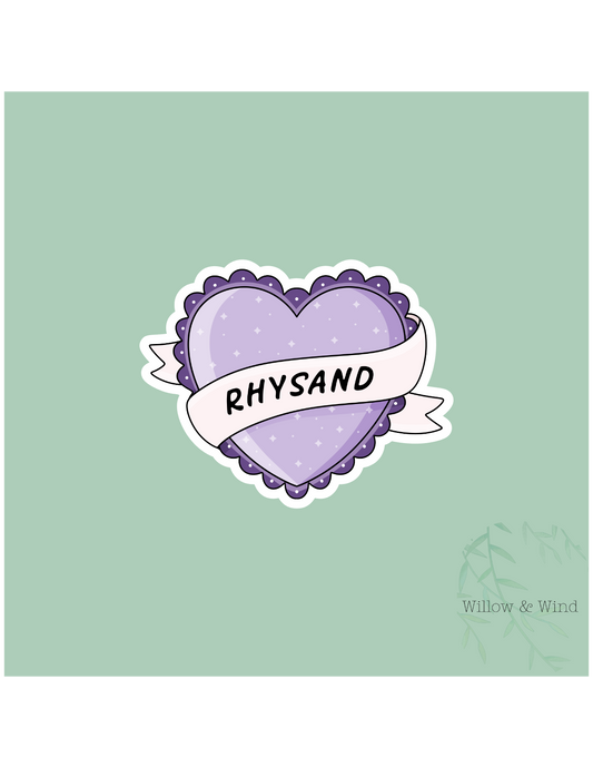 Rhysand Heart - A Court of Thorns and Roses Sticker