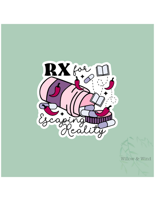 RX To Escape Reality - Bookish Sticker