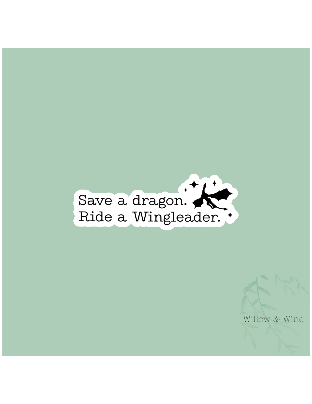 Save A Dragon - Fourth Wing Sticker