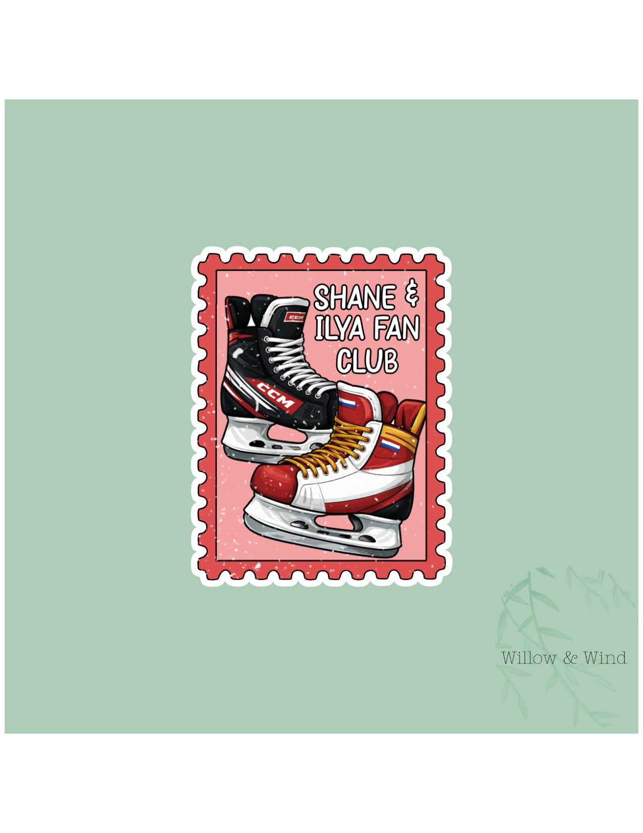 Shane and Ilya Fan Club Stamp - Heated Rivalry Sticker