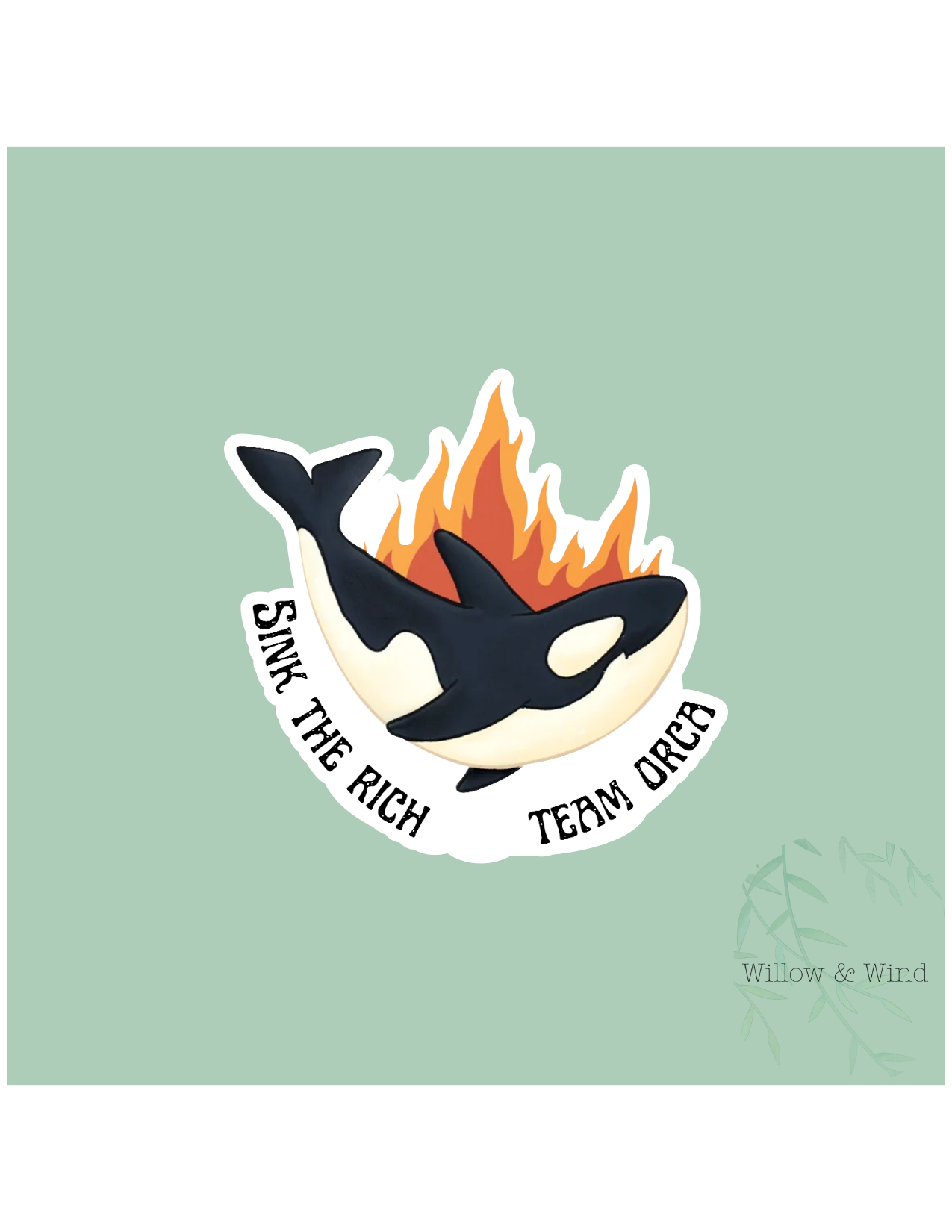 Sink The Rich Team Orca Sticker