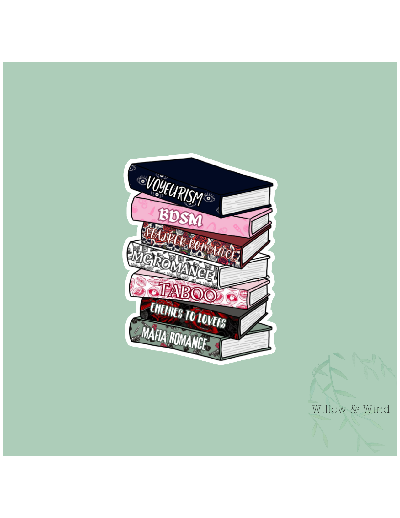 Smut Trope Bookstack - Bookish Sticker