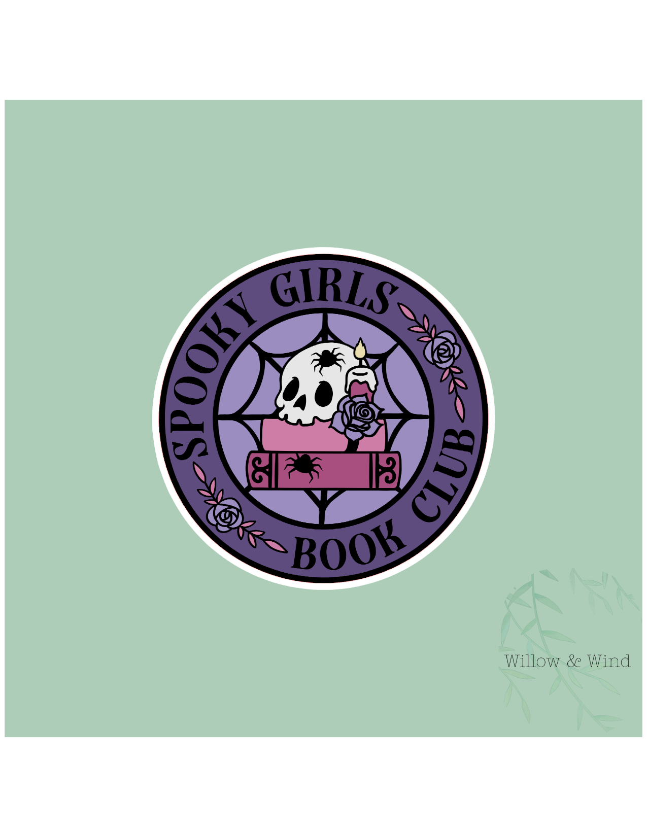 Spooky Girls Book Club - Bookish Sticker