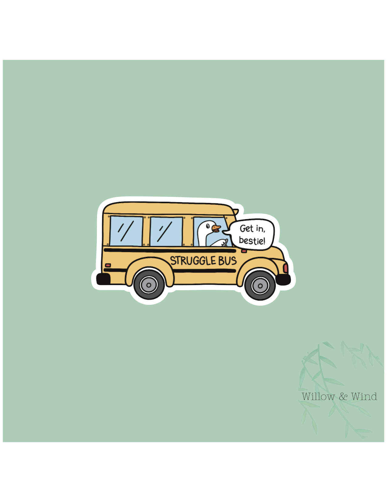Struggle Bus Sticker