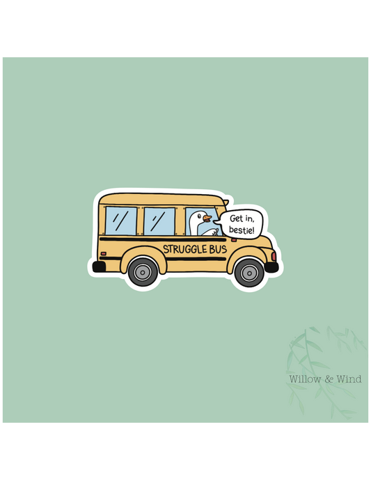 Struggle Bus Sticker
