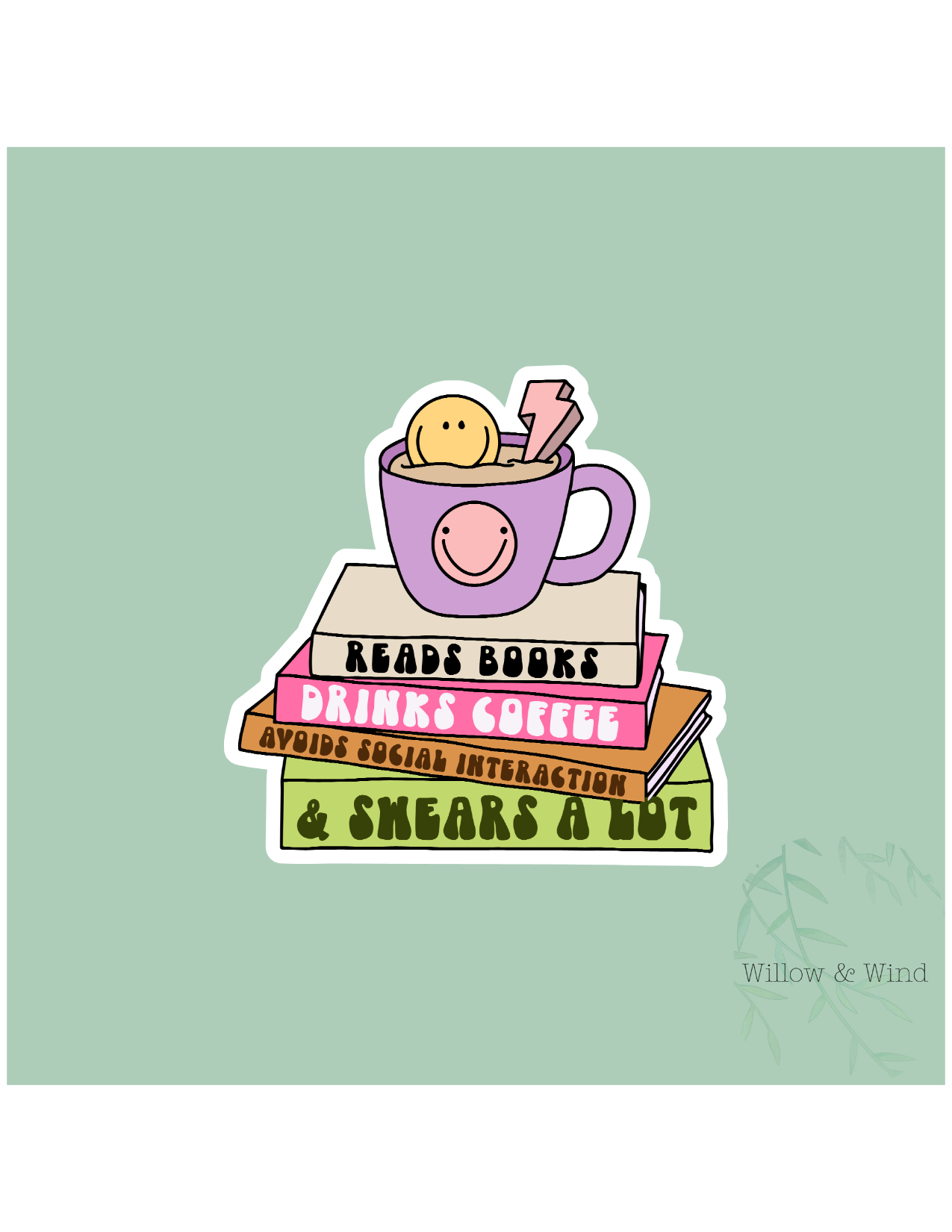 Swears A lot- Bookish Sticker
