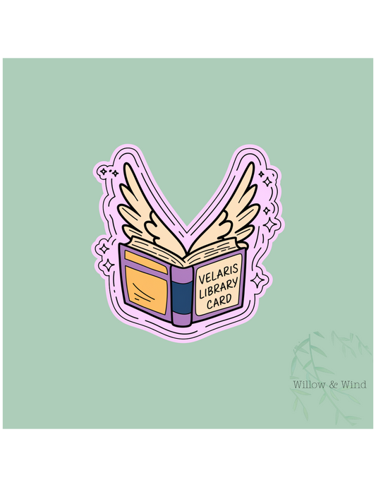 Velaris Library Card - A Court of Thorns and Roses Sticker