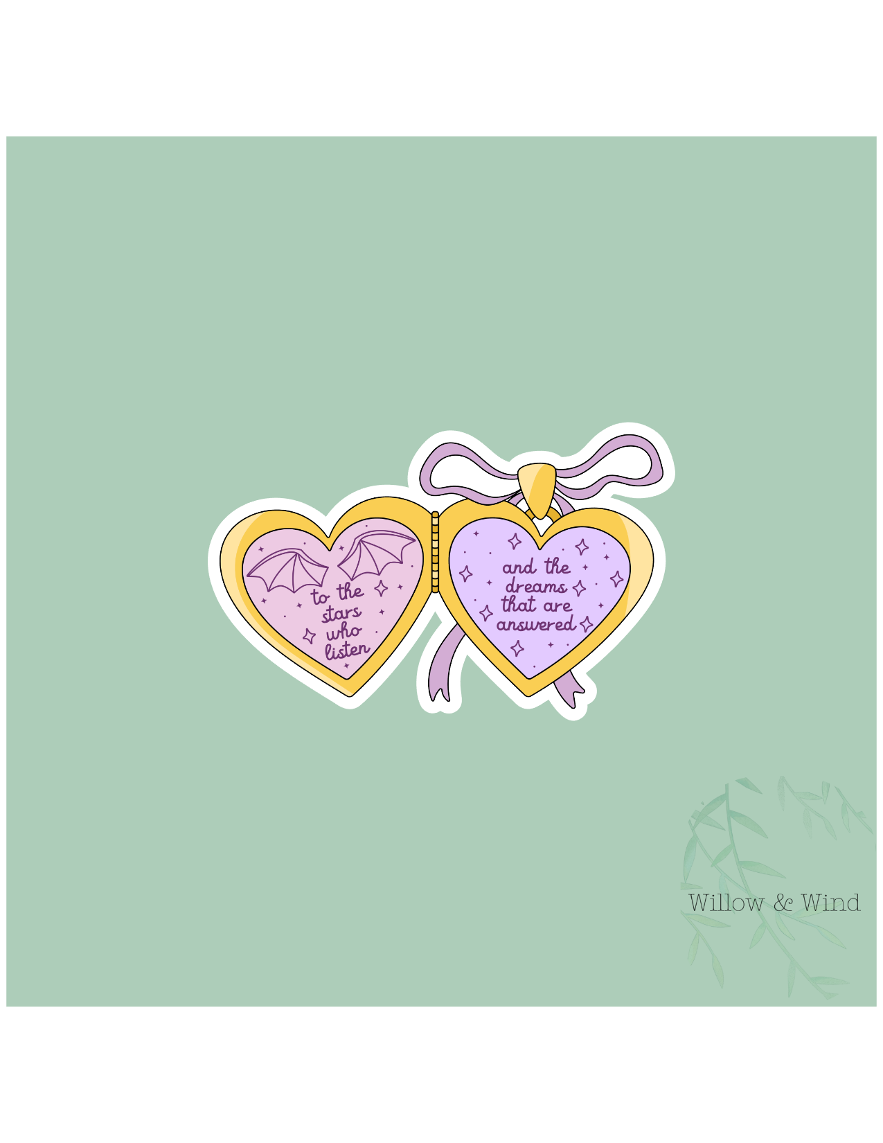 Velaris Locket - A Court of Thorns and Roses Sticker