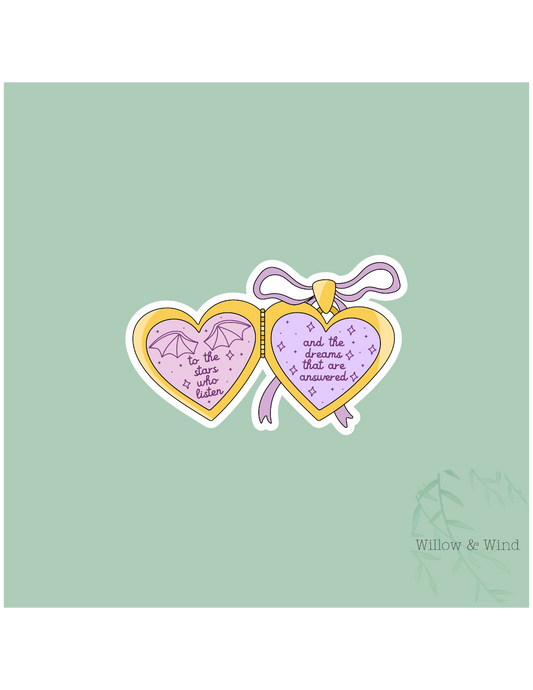 Velaris Locket - A Court of Thorns and Roses Sticker
