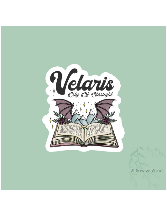 Velaris Open Book - A Court of Thorns and Roses Sticker